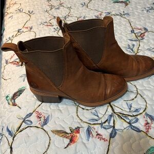 Timberland Brown Ankle Boots  and Elastic Side Panels